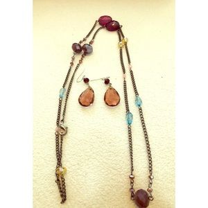 Loft mixed stone necklace set